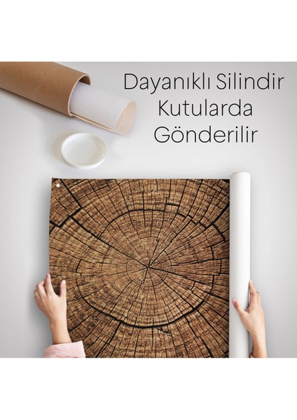 Ağaç Kütük Desenli Kanvas Duvar ÖRTÜSÜ-HALISI-5076