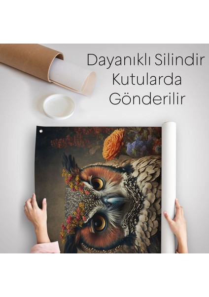 Baykuş Dekoratif Duvar ÖRTÜSÜ-HALISI-6485