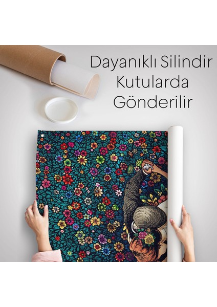 Renkli Çiçekler Içinde Dans Eden Sevgililer Duvar Örtüsü - HALISI-6200