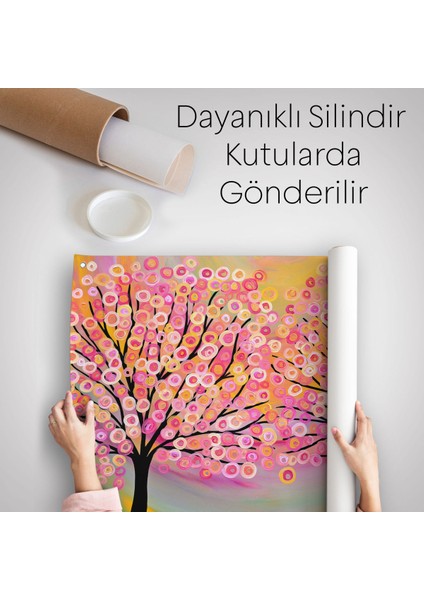 Sürreal Ağaçtaki Renkler Senfonisi Duvar ÖRTÜSÜ-HALISI-6629