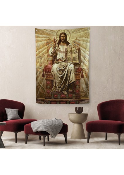 Hz Isa Duvar Örtüsü - Halısı, Long Live Christ The KING-6189
