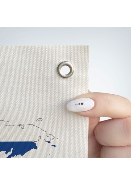 Dünya Haritası Bayrak Desenli Dekoratif Kanvas Duvar Örtüsü-Halısı 1043 fırsatları