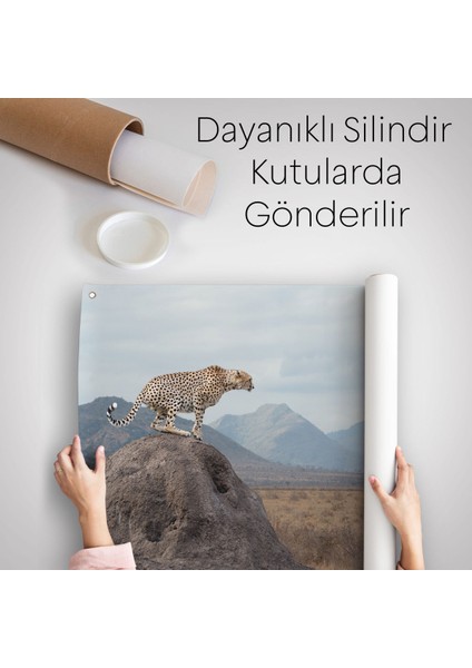 Leopar Dekoratif Kanvas Duvar Örtüsü-Halısı -1127