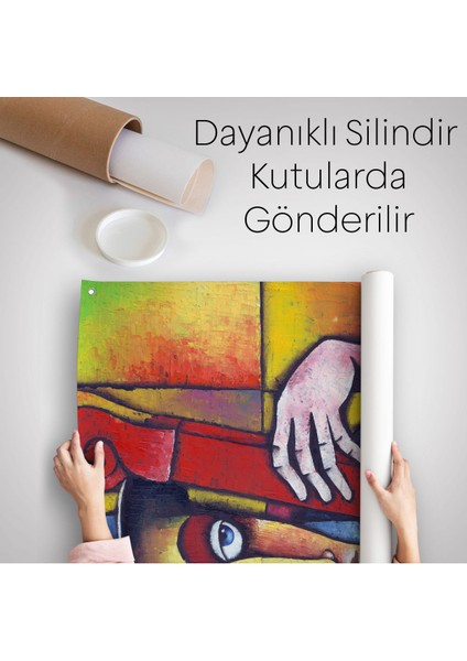 Çello Çalan Adam Duvar ÖRTÜSÜ-HALISI-6426