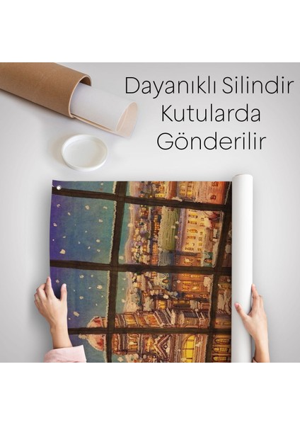 Cam Önünde Kar Keyfi Duvar ÖRTÜSÜ-HALISI-6336
