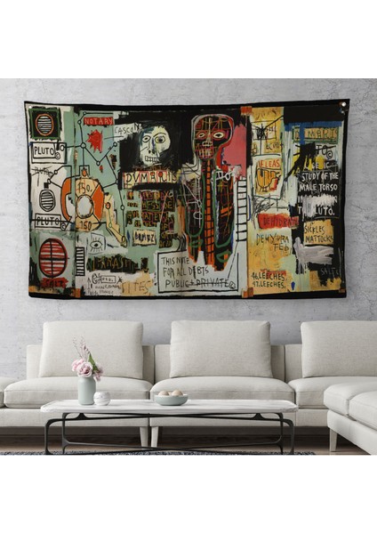 Jean Michel Basquiat Notary Kanvas Duvar ÖRTÜSÜ-HALISI-5002 fiyatları