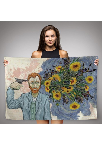 Vincent Van Gogh Gerçeküstü Intahar Duvar ÖRTÜSÜ-HALISI-6659
