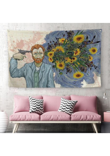Vincent Van Gogh Gerçeküstü Intahar Duvar ÖRTÜSÜ-HALISI-6659