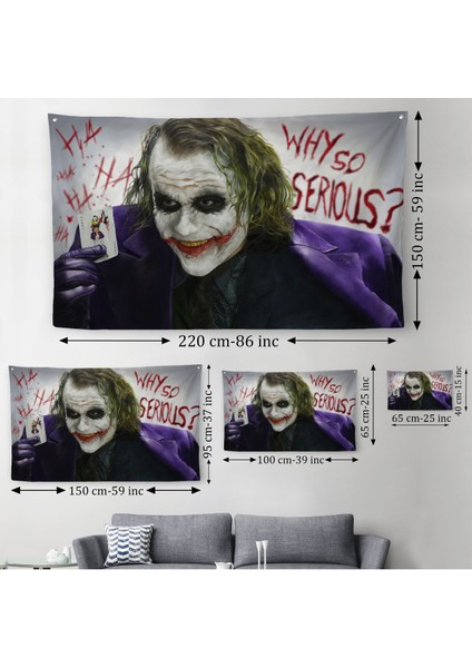 Why So Serious Joker Duvar ÖRTÜSÜ-HALISI-6618