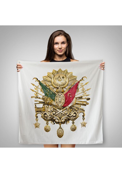 Osmanlı Tuğrası Dekoratif Kanvas Duvar ÖRTÜSÜ-HALISI-5805