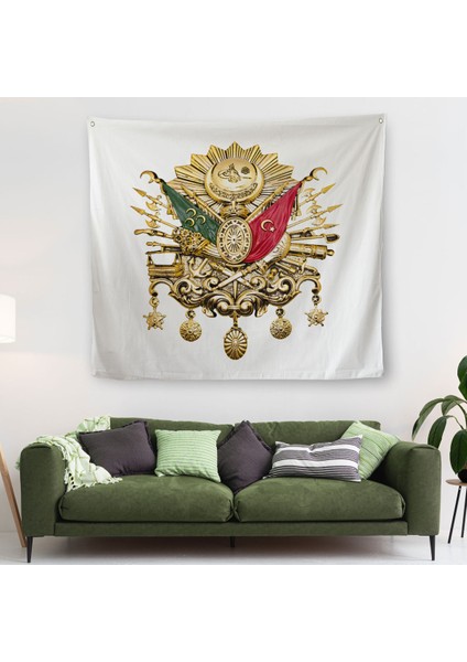 Osmanlı Tuğrası Dekoratif Kanvas Duvar ÖRTÜSÜ-HALISI-5805 fiyatları