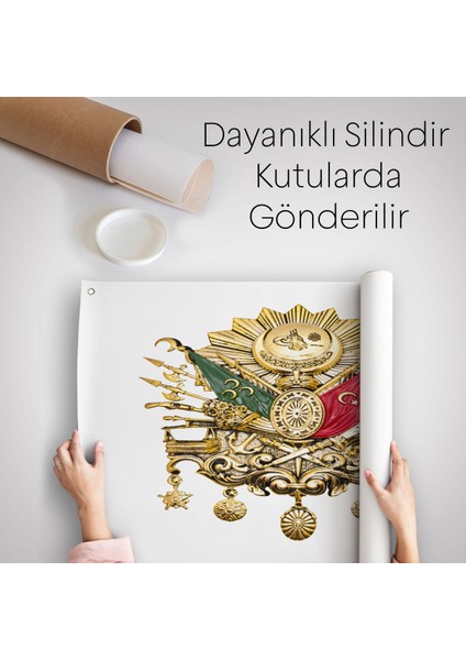 Osmanlı Tuğrası Dekoratif Kanvas Duvar ÖRTÜSÜ-HALISI-5805 indirimleri