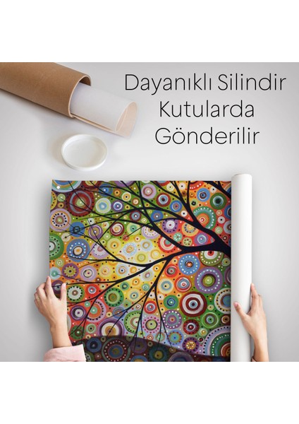 Sürreal Ağaçtaki Renkler Senfonisi Duvar ÖRTÜSÜ-HALISI-6645