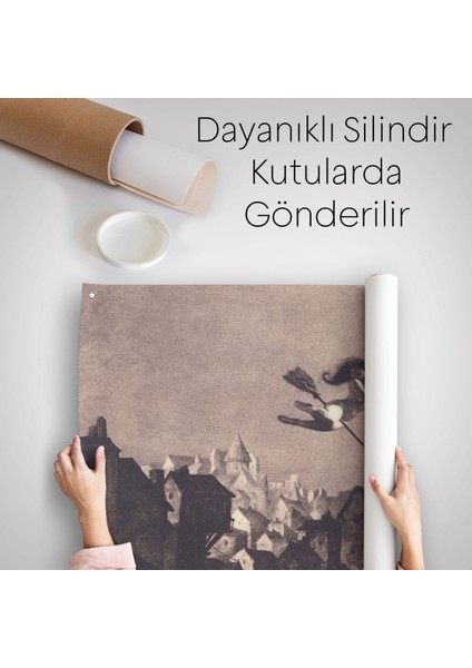 Süpürgede Uçan Cadı, Dekoratif Duvarduvar ÖRTÜSÜ-HALISI-5191
