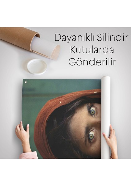 Afgan Kızı Ünlü Fotoğrafçı Steve Mccurry National Geographic Duvar Örtüsü - HALISI-5217