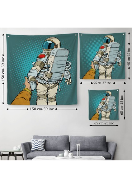 Uzaya Giden Astronot Kanvas Duvar ÖRTÜSÜ-HALISI-5073 modelleri