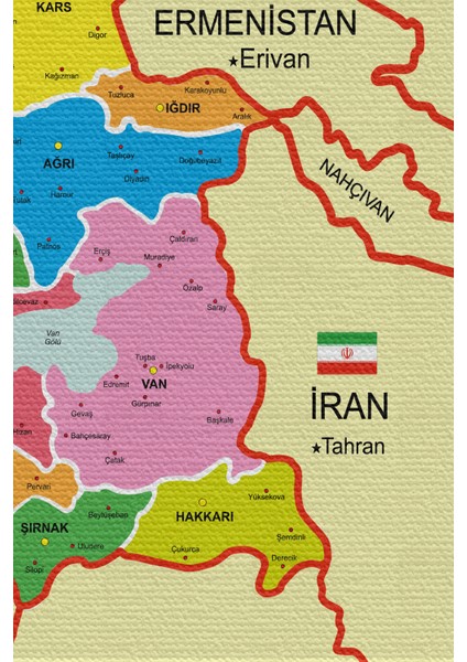 Duvar Örtüsü Detaylı Güncel Türkiye Haritası Kaliteli Kanvas Duvar HALISI-4053 fiyatları