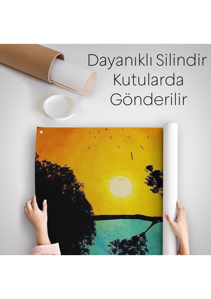 Gece Gündüz Sürreal Duvar ÖRTÜSÜ-HALISI-6357