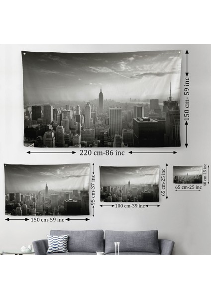 New York Şehir Manzarası Duvar ÖRTÜSÜ-HALISI-6593