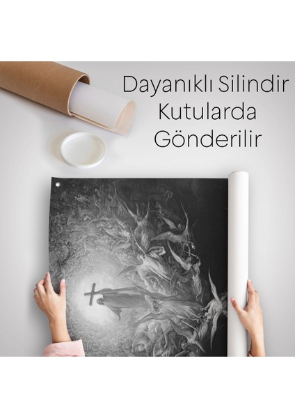 Hıristiyanlığın Paganizme Karşı Zaferi Michael Düşmüş Melekleri Dışlıyor Duvar Örtüsü Halısı 6245 indirimleri