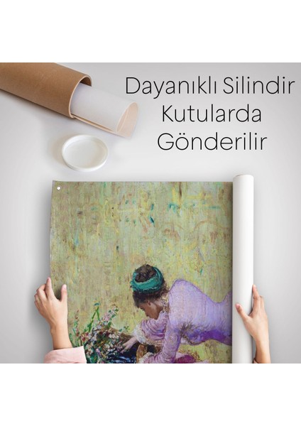 Vazo Yerleştiren Kız Osman Hamdi Bey Duvar Örtüsü - HALISI-5295