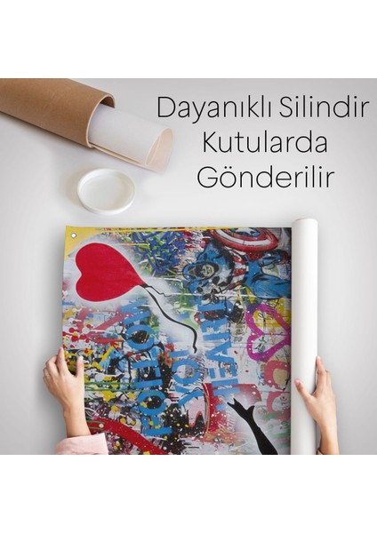 Renkli Balon Kız Sanatı, Banksy Duvar Örtüsü - HALISI-5317 indirimleri