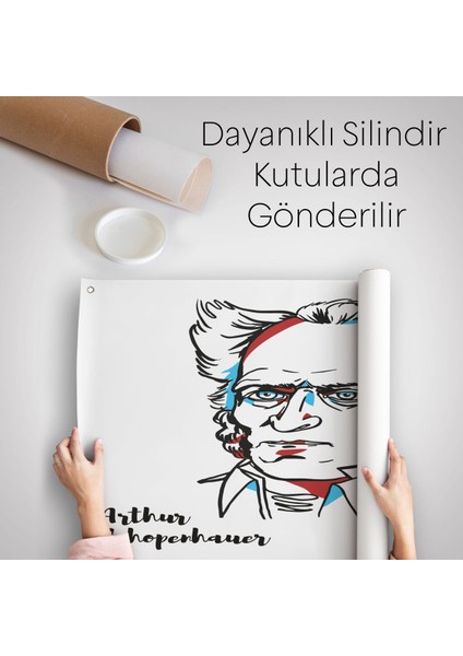 Arthur Schopenhauer Dekoratif Kanvas Duvar ÖRTÜSÜ-HALISI-5821