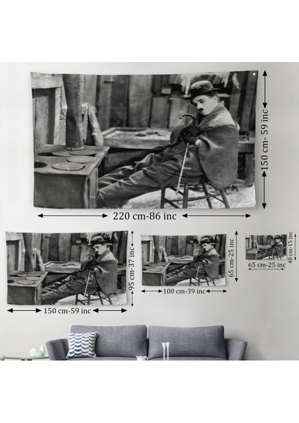 Charlie Chaplin Duvar ÖRTÜSÜ-HALISI-6619