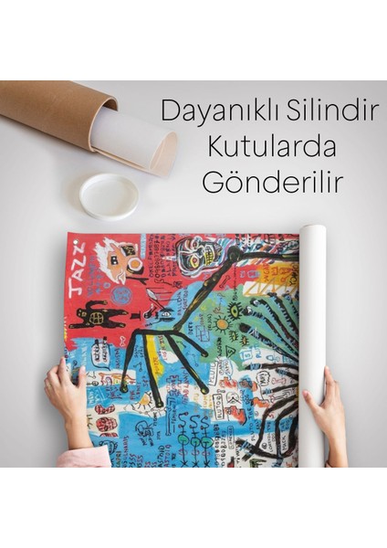 Jean Michel Basquiat Jazz King Duvar Örtüsü- Halısı, Tapestry -4964