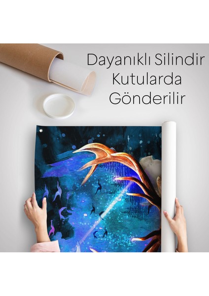 Geyiğin Galaxisi Modern Sanat Duvar Örtüsü - HALISI-5997