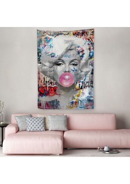 Marilyn Monroe Graffiti Pop Art Duvar ÖRTÜSÜ-HALISI-6471
