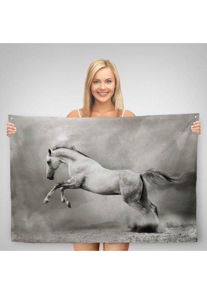 Çöldeki Beyaz At Duvar ÖRTÜSÜ-HALISI-6598