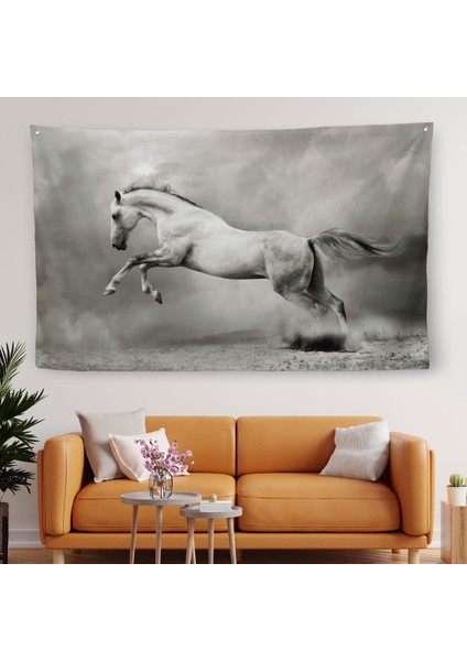 Çöldeki Beyaz At Duvar ÖRTÜSÜ-HALISI-6598 fiyatları