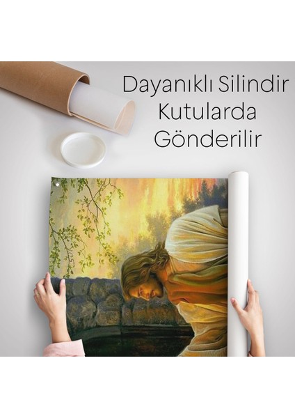 Isa Mesih Kapıyı Çalıyor, Hristiyan Duvar Sanatı, Kilise Hediyesi Duvar Örtüsü - HALISI-5271