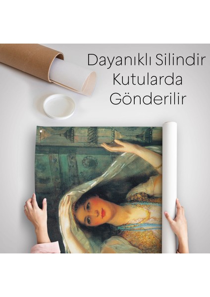 Kapıdan Bakan Cariye Duvar Örtüsü-Halısı - Arthur WONTNER -6451