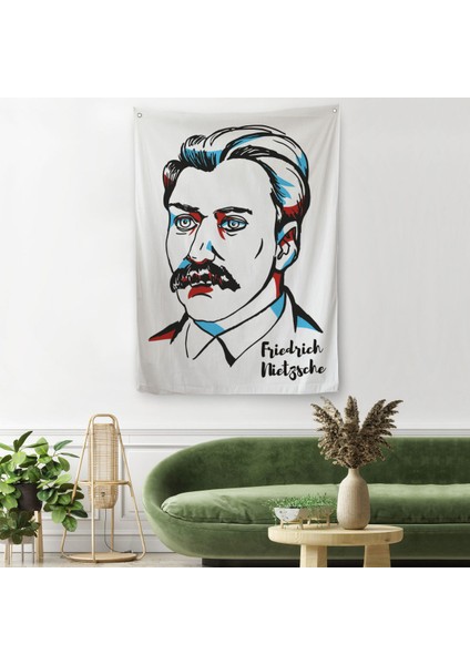 Friedrich Nietzsche Dekoratif Duvar Örtüsü - HALISI-5920