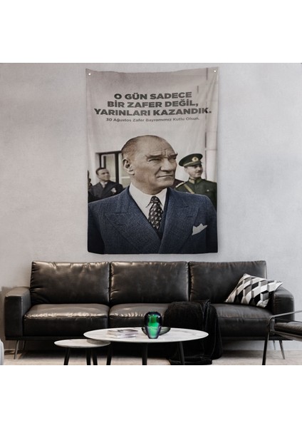 O Gün Sadece Bir Zafer Değil Yarınları Kazandık Atatürk Duvar Örtüsü - Halısı -6051