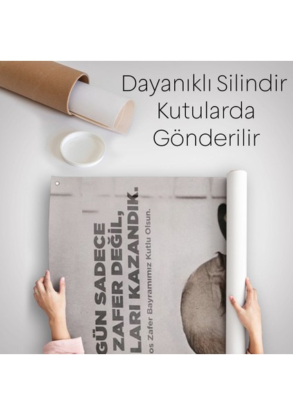 O Gün Sadece Bir Zafer Değil Yarınları Kazandık Atatürk Duvar Örtüsü - Halısı -6051