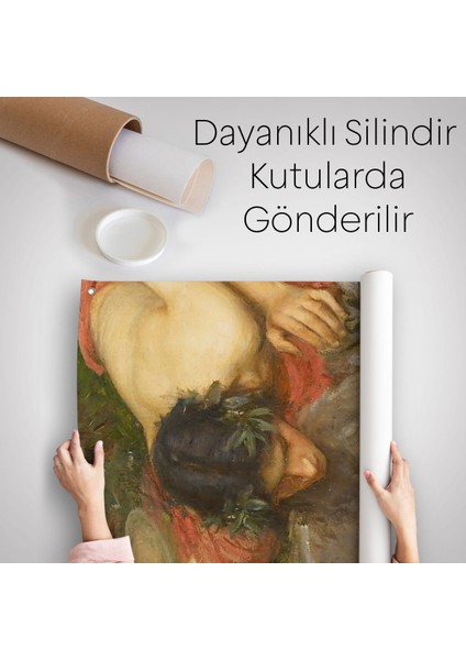 Yankı ve Nergis Ayrıntı Duvar Örtüsü - Halısı, John William WATERHOUSE-6096