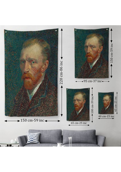 Vincent Van Gogh'un Portresi 1887 Duvar Örtüsü - HALISI-5114 modelleri
