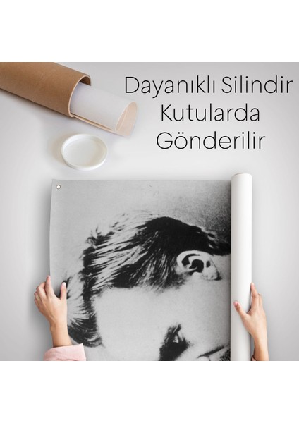 Friedrich Nietzsche Siyah Beyaz Dekoratif Duvar Örtüsü - HALISI-5963 indirimleri