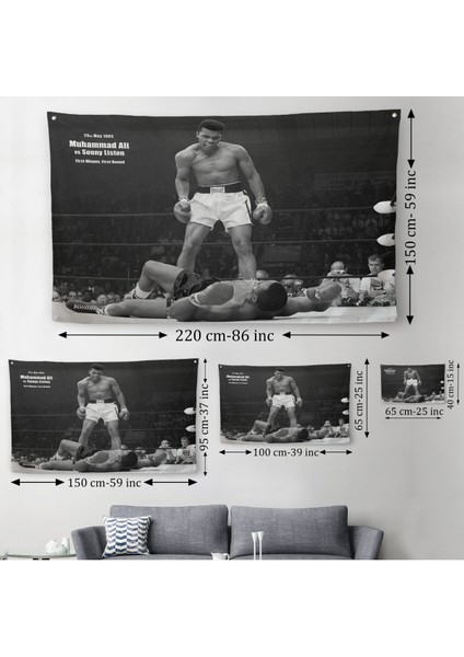 Muhammet Ali Kanvas Duvar ÖRTÜSÜ-HALISI-5035