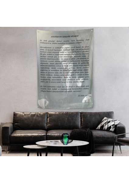 Atatürk'ün Gençliğe Hitabesi Duvar ÖRTÜSÜ-HALISI-6465
