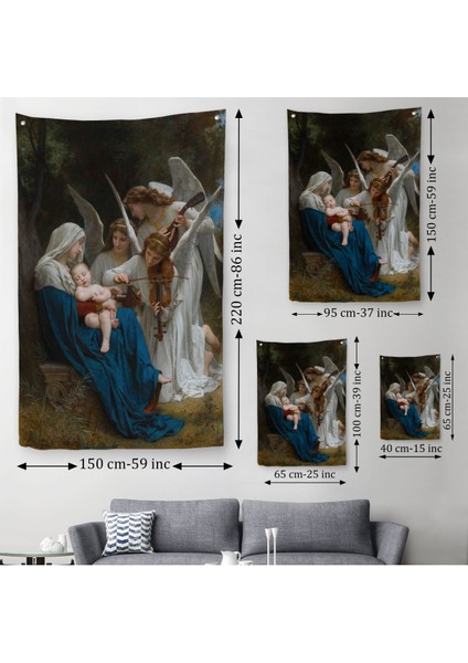 Song Of The Angels, Meleklerin Şarkısı Dekoratif Duvar Örtüsü - HALISI-6123
