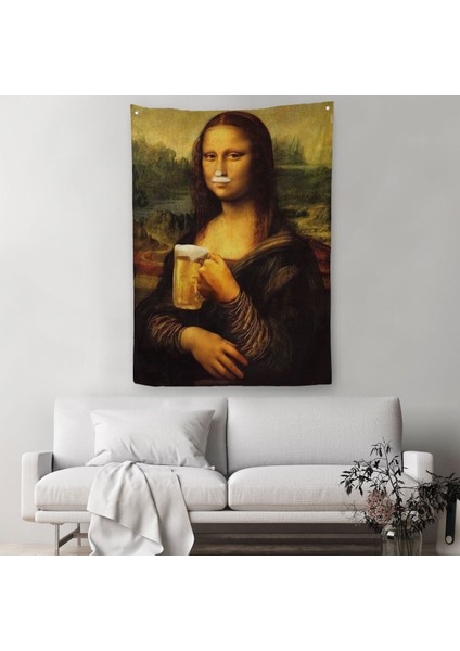 Mona Lisa Duvar Örtüsü - Halısı, Olağandışı Mona Lisa -5219