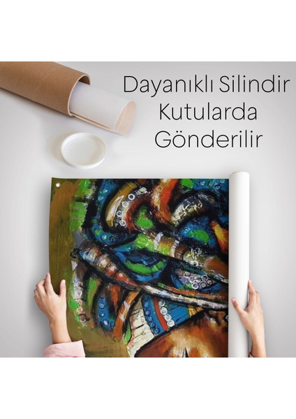 Siyah Kadın Duvar Örtüsü - Halısı, Afrikalı Kadın Duvar Örtüsü - HALISI-5221
