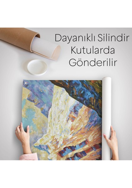 Soçhi Nehri Rusya Yağlıboya Görünüm Dekoratif Duvar Örtüsü - HALISI-5935