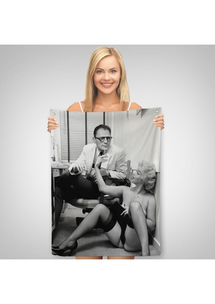 Marilyn Monroe ile Arthur Miller Duvar Örtüsü - HALISI-6063