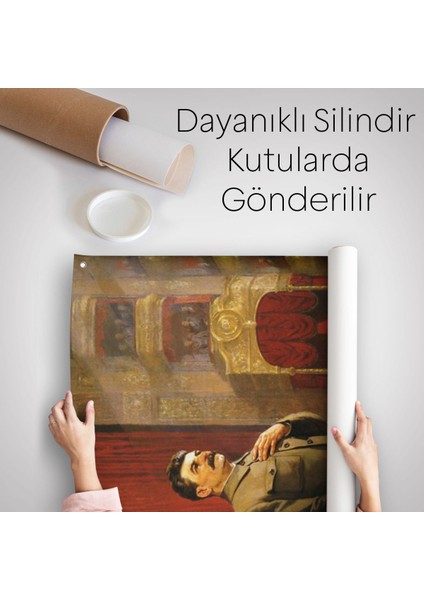 Josef Stalin Eski Sovyetler Birliği Hükümet Başkanı Duvar Örtüsü - HALISI-6014