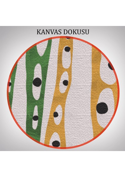 Renkli Soyut Şekiller Dekoratif Duvar Tablosu Üçlü Set-EV-122